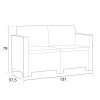 Set mobilier de gradina Nero cu 4 locuri, grafit