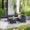 Set de colt de gradina Nero cu 5 locuri, grafit