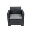 Scaun de gradina din plastic Nero, grafit