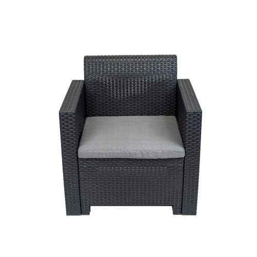 Scaun de gradina din plastic Nero, grafit