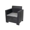 Scaun de gradina din plastic Nero, grafit