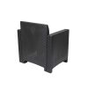Scaun de gradina din plastic Nero, grafit