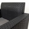 Scaun de gradina din plastic Nero, grafit