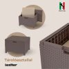 Set de mobilier de gradina Venus cu 5 locuri, maro