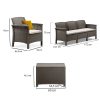 Set de mobilier de gradina Venus cu 5 locuri, culoare cappuccino