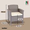 Set de mobilier de gradina Venus cu 4 locuri, culoare cappuccino