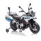 Motocicleta electrica de politie BMW albastra