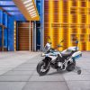 Motocicleta electrica de politie BMW albastra