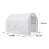 Cort din folie 200x200x300 cm cadru - folie alb