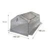 Folie pentru pat germinativ 180x140x94 cm alba