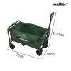 Carucior de plaja pliabil standard pentru gradina, verde