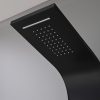 Panou de dus cu hidromasaj Alegro Black, otel inoxidabil