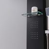 Panou de dus cu hidromasaj Alegro Black, otel inoxidabil