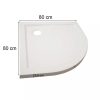 Cadita de dus acrilica joasa curbata Modena Slim, dimensiune 80x80x5,5 cm