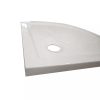 Cadita de dus acrilica joasa curbata Modena Slim 90x90x5.5 cm