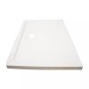 Cadita de dus acrilica patrata asimetrica Modena Slim, 80x100x5,5 cm
