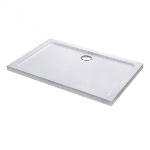 Cadita de dus acrilica patrata asimetrica Modena Slim, 80x120x5,5 cm