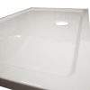 Cadita de dus acrilica patrata asimetrica Modena Slim, 80x120x5,5 cm