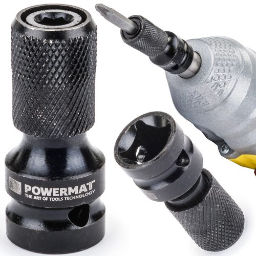 Adaptor șurubelniță de impact de la pătratul 1/2" la hexagonalul 1/4" PM-ASHU-05025T