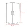Cabina de dus curbata Spirit Clear 80x80x180 cm fara cadita de dus