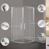 Cabina de dus curbata Spirit Clear 80x80x180 cm fara cadita de dus
