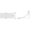 Front asimetric pentru cada SIMPLA 85x150
