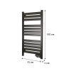 Radiator electric pentru prosoape 500W negru