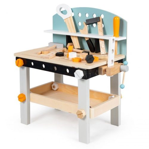 Masă de asamblare pentru copii din lemn, banc de lucru 38 buc