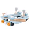 Mini masă de scule din lemn pentru copii 52 bucăți de
