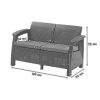 Set de mobilier de gradina Corfu Fiesta III cu masa Futura maro