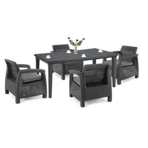 Set mobilier de gradina Corfu Duo cu masa Future grafit