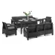 Set de mobilier de gradina Corfu Love max duo cu masa Futura grafit