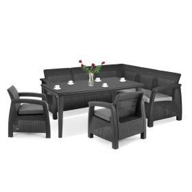 Set de mobilier de gradina Corfu Relax duo cu masa Future grafit