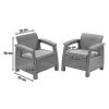 Set mobilier de gradina Corfu Duo cu masa Future grafit
