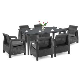 Set de mobilier de gradina Corfu Big Duo cu masa Futura, grafit