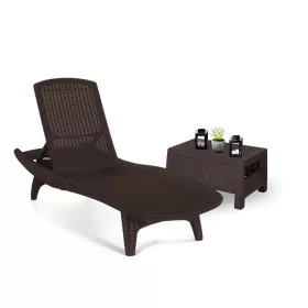 Set sezlonguri de gradina Pacific Corfu cu masa maro
