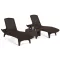 Set sezlonguri de gradina Pacific Duo Corfu cu masa maro