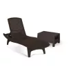Set sezlonguri de gradina Pacific Corfu cu masa maro