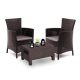 Set mobilier de gradina pentru balcon Corowa, maro