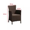 Set mobilier de gradina pentru balcon Corowa, maro