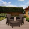 Set mobilier de gradina pentru balcon Corowa, maro