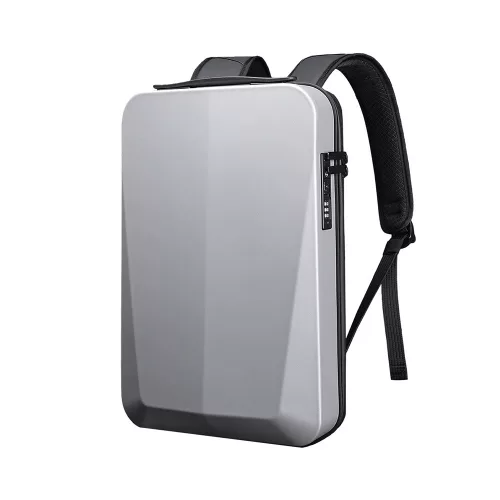 Rucsac pentru laptop Axen, cu USB intarit, argintiu