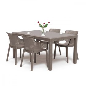 Set mobilier de gradina Evody 4-1 cappuccino