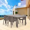 Set mobilier de gradina Evody 4-1 cappuccino