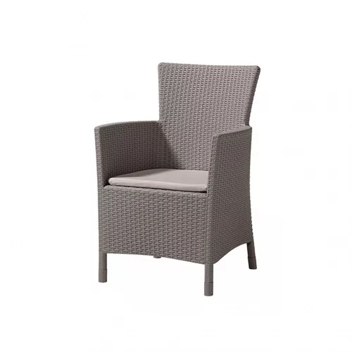 Scaun de gradina Iowa, culoare cappuccino, cu perna nisip