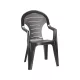 Scaun de gradina din plastic Bonaire, culoare grafit