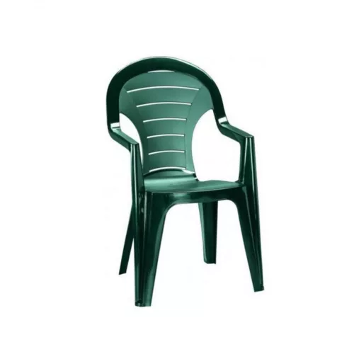 Scaun de gradina din plastic Bonaire, verde inchis