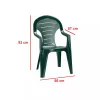 Scaun de gradina din plastic Bonaire, verde inchis