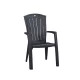Scaun de gradina din plastic Santorini, grafit