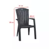 Scaun de gradina din plastic Santorini, grafit